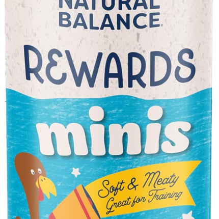 Natural Balance Limited Ingredient Mini-Rewards Turkey Grain-Free Dog Training Treats for Dogs | 5.3-oz. Canister