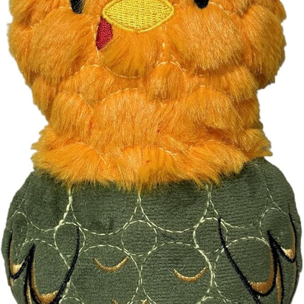 Bite Force -Durable & Strong Dog Toy Rooster with Squeaker, Kevlar-Reinforced for Aggressive Chewers for Small Medium Large Dogs - Green.