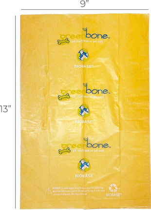 BioBase Pet Poop Bags - 3 Rolls, 36 Bags - 13 Inch x 9 Inch