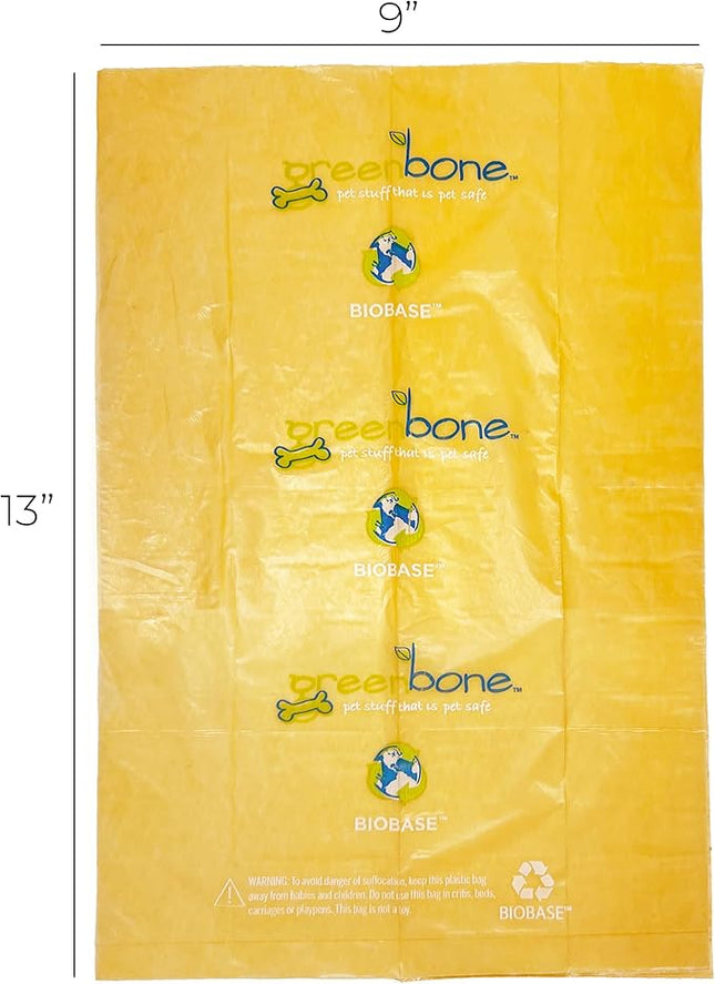BioBase Pet Poop Bags - 3 Rolls, 36 Bags - 13 Inch x 9 Inch
