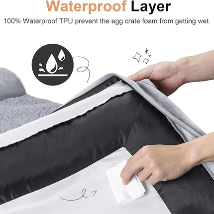 Large Dog Bed Orthopedic Washable: Beds Bolster XL Bed Big XLarge Dogs Memory Foam Sofa Couch Waterproof Removable Cover