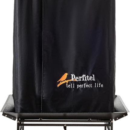 Bird Cage Cover(Black) Good Night Birdcage Cover Black-Out Birdcage Cover Durable Breathable Washable Material… (68 inch)