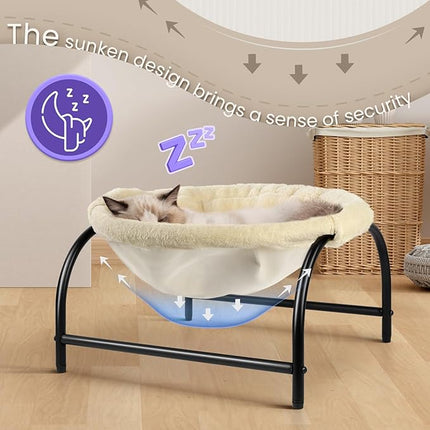 Cat Bed Dog Perch Pet Hammock Bed Pet Sleeping Cat Supplies Pet Supplies Whole Wash Stable, Detachable, Breathable, Easy Assembly Indoors Outdoors, 16.9 in x 16.9 in x 9.5 in