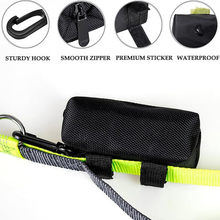 Pet Dog Waste Bag Dispenser Fits Any Leash Poop Bag Holder with 1 Free Roll of Bags