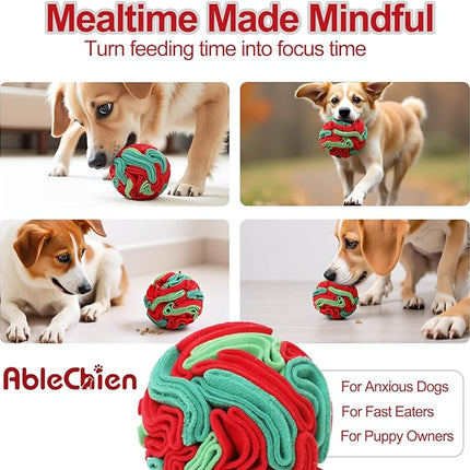 Snuffle Ball for Dogs - Interactive Dogs Toys to Keep Them Busy, Dog Puzzle Toy, Christmas Dog Toys Gifts for Small, Medium, Large Pet, Training Reward Gift