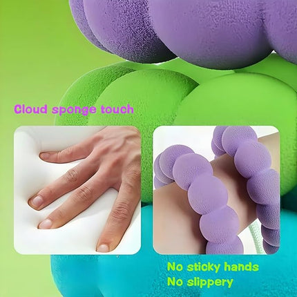 Hands Free Dog Leash Dual Handle, Wearable Leashes for Dog, Padded Waist Belts and Rotating Metal Clip,for Small Medium Large Dogs (18+ lbs) Walking Training Running (Purple Green, 4.5 FT)