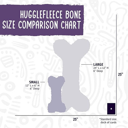HuggleHounds Plush Bone Dog Toy - Dog Fuzzy Bone Toy, Durable Stuffed Soft Fleece for Large Breeds, Puppies, Faux Sheepskin - 12" HuggleHug & 2 Fl Oz Lavender Spray