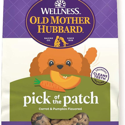 Old Mother Hubbard Wellness Pick of the Patch Dog Biscuits, Natural, Training Treats, Pumpkin & Carrot Flavor, Mini Size, (16 Ounce Bag)