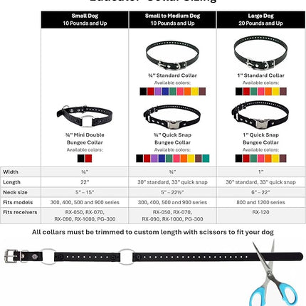 Educator Quick Snap Bungee Dog Collar, Biothane, Waterproof, Odorproof, Easy Connect and Disconnect Clasp and D Ring with Comfort Bungee Loop, Adjustable for Custom Fit, 3/4-Inch, Pink