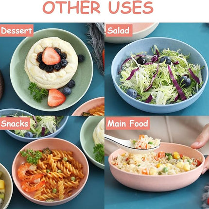 6-Pieces Whisker Fatigue Cat Bowl - 5.5 Inch Shallow Cat Food Dish Wide Cats Wet Feeding Bowls, PET Plate for Kittens and Short Legged Cats (Type-A, 6Packs Plastic)