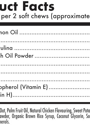 Omega 3 Alaskan Salmon Oil Treats for Dogs 30 Fish Oil Chew Supplement Skin and Coat Allergy and Itch Relief Hip & Joint Health Brain Shedding Hot Spots Treatment Omega 3 6 9 EPA & DHA Fatty Acids