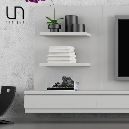 Ultum Nature Systems Ultra Clear Rimless Nano Aquarium - Low Iron Glass Fish Tank with 45° Mitered Edges, 5mm-12mm Thick, Leveling Mat Included (5N, 5 Gallon)