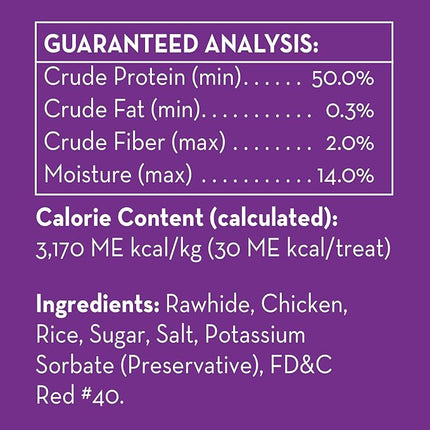 Dingo Munchy Stix for Dogs, Made with Real Chicken Treats for Small, Medium, and Large Breads 50-Count