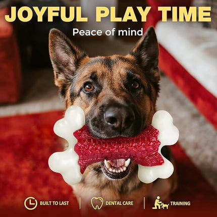 10-Pack Tough Dog Toys, Toys for Aggressive Chewers Large Breed, Chew Dogs, Bone Toy Nylon Dogs Almost Indestructible