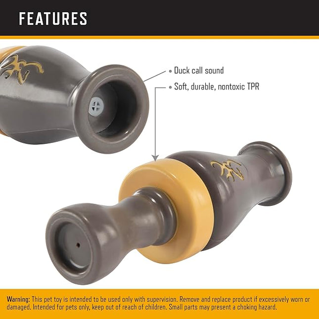 Browning Pet Toys, Durable Dog Toys for Tug and Fetch, Duck Call Rubber Squeaker Toy