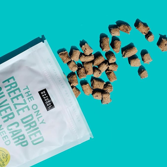 Natural Rapport Freeze Dried Fish Dog Treats - The Only Freeze Dried Carp Dogs Need -Single Ingredient, All Natural Dog Treats for Small and Large Dogs (3.5 oz)