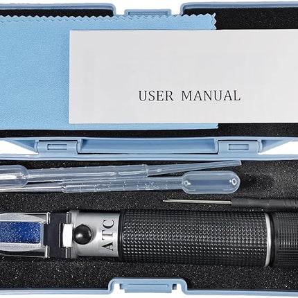 Agriculture Solutions Salinity Refractometer for Seawater and Marine Fishkeeping Aquarium 0-100 PPT with Automatic Temperature Compensation