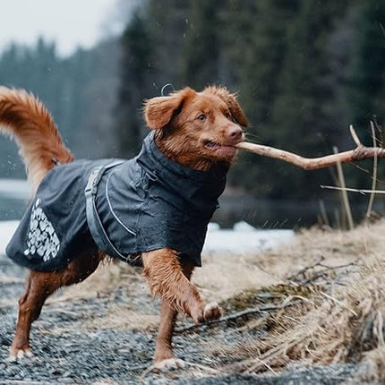 Hurtta Monsoon Coat, Dog Raincoat, BlackBerry, 24 in