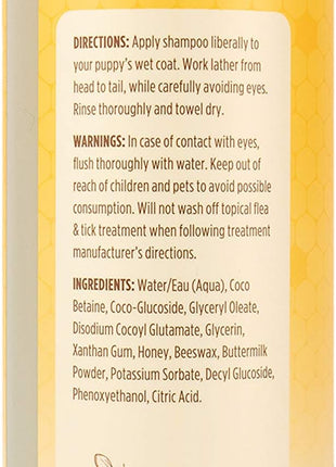 Burt's Bees for Pets Naturally Derived Tearless Puppy Shampoo with Buttermilk - Shampoo for Dogs and Puppies - Puppy Shampoo Gentle on Skin and Fur - Cruelty Free, Made in USA, 16 Ounces - 2 Pack