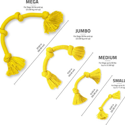 Playology Rope Toys for Dogs | Tug of War Dog Toy for Aggressive Chewers | Chicken Scented Dog Toys | Mega Rope Toy for Interactive Play