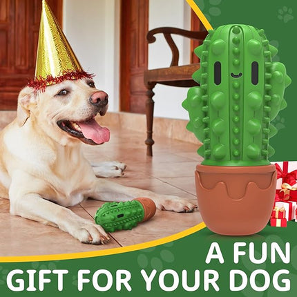 Dog Chew Toys Toothbrush Stick Teeth Cleaning Brush Dental for Medium Large Dog, Puppy Christmas,Easter Birthday Gifts,Outdoor Dog Squeaky Toys for Aggressive Chewers Tough Toys Interactive