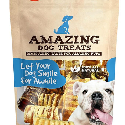 Amazing Dog Treats - 2-3 Inch Beef Trachea Rings (50 pcs/pck) - Premium Dog Chews- Great for Small Size Dogs - Excellent Source of Glucosamine and Chondroitin- Great for All Breeds