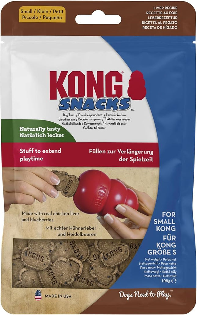 KONG - Snacks - All Natural Dog Treats - Liver Biscuits - Small (Best Used Classic Rubber Toys)