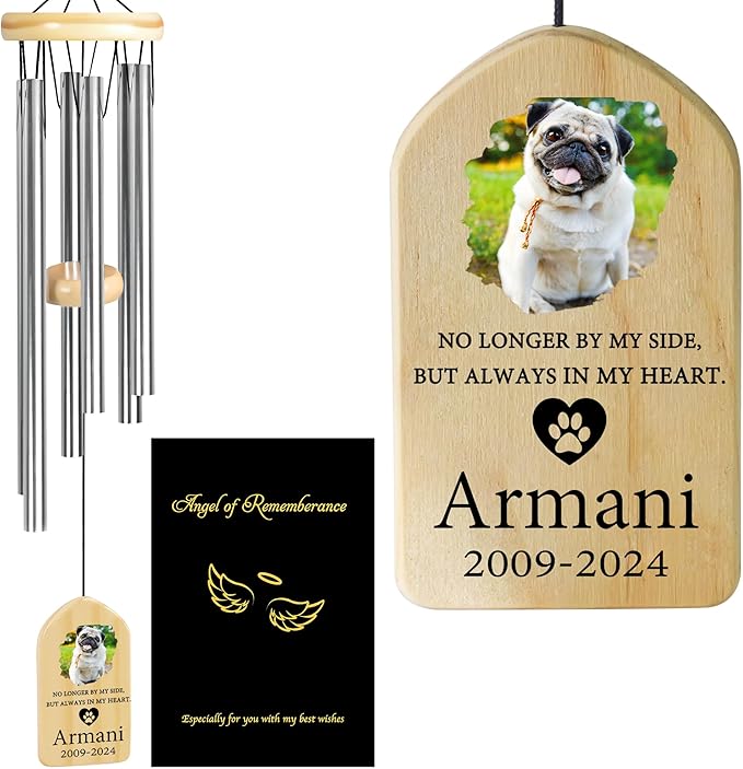Personalized Pet Memorial Gifts, Pet Memorial Wind Chime, Dog Memorial Gifts, Cat Memorial Gifts, Pet Loss Gifts, Pet Loss Sympathy Gift, Dog Bereavement Gift, Dog Remembrance Gift - Always in Heart