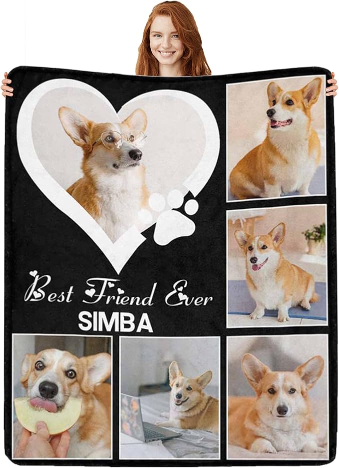 Artsadd Dog and Cat Memorial Gifts, Pet Loss Memorial Blanket, Custom Dog Blanket, Personalized Pet Remembrance Gifts, Loss of Pet or Cat Remembrance Sympathy Grief Condolence Bereavement Gifts