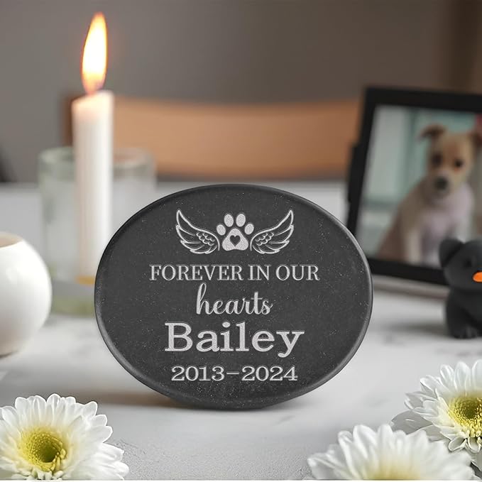 Personalized Pet Memorial Stones, Dog Memorial Stone, Cat Memorial Gifts for Loss of Cat, Pet Memorial Gifts for Dogs, Pet Lost Gifts, Pet Garden Memorial