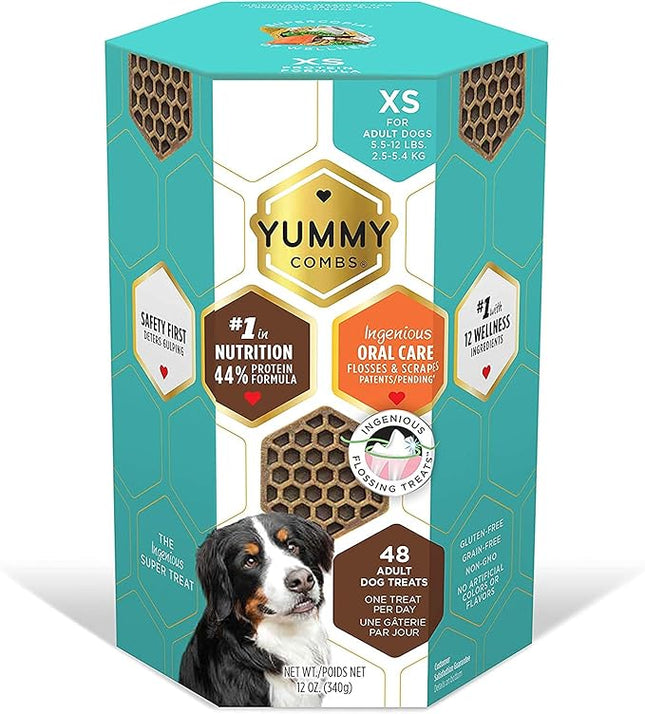 Yummy Combs Dog Dental Treat - Extra Small - Protein Formula - 12oz Carton
