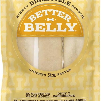 Better Belly Highly Digestible Rawhide Large Roll ChewS, 3 Count (Pack of 1)