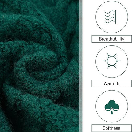 QBLEEV Dog Dress, Medium Puppy Sweaters - Warm, Soft Turtleneck Custom Holiday Sweaters for Dogs, Girls & Boys