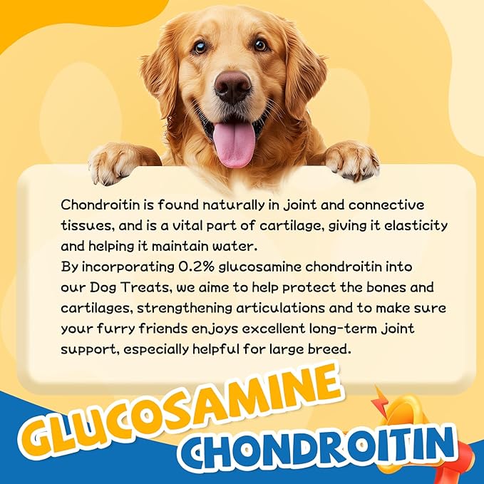gazeupon Dog Treats, Made with Real Chicken and Beef Meat, Healthy Dog Chew w/Glucosamine Chondroitin, High Protein, Rawhide Free