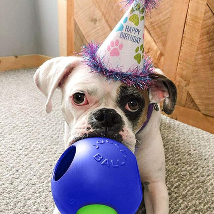 Jolly Pets Teaser Ball Dog Toy, Medium/6 Inches, Blue, Jolly Pets 6-Inch Teaser Ball, Blue