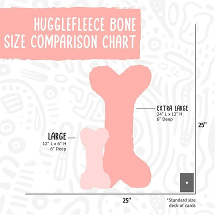 HuggleHounds Plush Bone Dog Toy - Dog Fuzzy Bone Toy, Fuzzy Soft Fleece, Durable Stuffed Dog Toy for Large Breeds, Puppies, Faux Sheepskin - 12" HuggleFleece Bones (3 Pack)