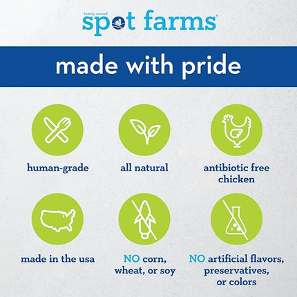 spot farms Chicken Apple Sausage Healthy All Natural Dog Treats Human Grade Made in USA 12.5 oz (Pack of 2)