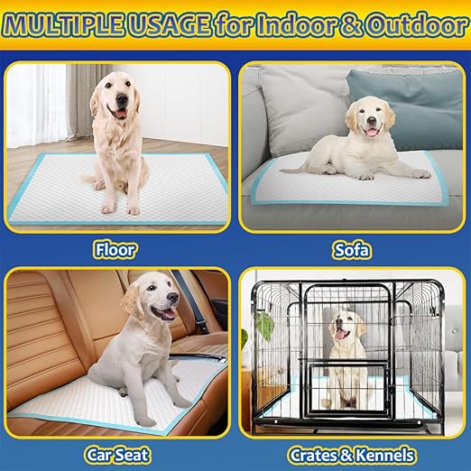 Puppy Pads 120 Pack, 30"x36" Extra Large Dog Pads, Thicken Dog Training Liners for Indoor, Outdoor Use, Heavy Absorbent Pee Underpads for Doggy, Doggies XLarge