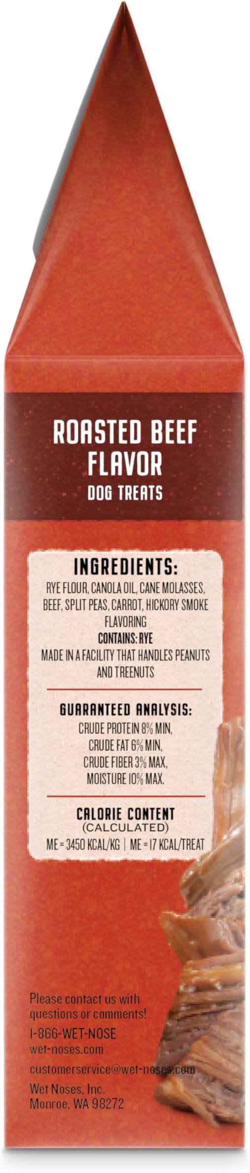 Organic Crunchy Dog Treats – for All Pet Sizes, Breeds – All-Natural Puppy Treat, Senior Dog Snack – 100% Human-Grade – Delicious Chews for Dogs - Crunchy Meaty Roasted Beef, 14 Oz (2 Pack)