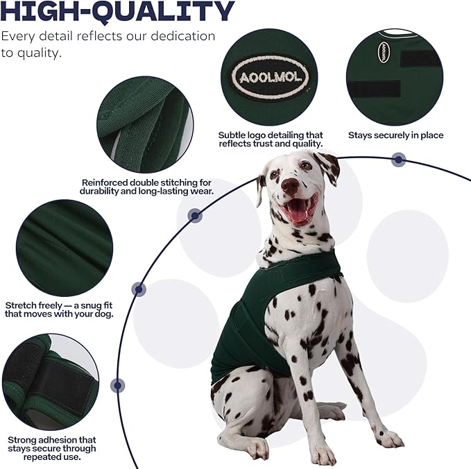 Dog Anxiety Vest and Shirt, Skin-Friendly Calming Shirt - Thunder Jacket for Pet Vet Visits - Dog Jacket for Thunder, Fireworks, Anti Anxiety Vest for Pet Without Medicine & Training