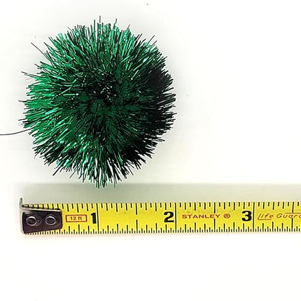 Tuff Kitty Puff Sparkle Ball Cat Toy - (1.5 inch) - Fluffy and Exciting Sparkle for Your Feline Friend - Assorted Colors - 6 Pack