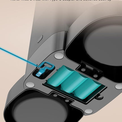 HoneyGuaridan 3.5L Automatic Cat Feeder for Two Cats, Food Dispenser with Stainless Steel Bowl,Timed Cat Feeder Programmable 1-6 Meals Control, Dual Power Supply,10s Meal Call Black