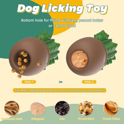 Dog Chew Toys Toothbrush Stick Teeth Cleaning Brush Dental for Medium Large Dog, Puppy Christmas,Easter Birthday Gifts,Outdoor Dog Squeaky Toys for Aggressive Chewers Tough Toys Interactive