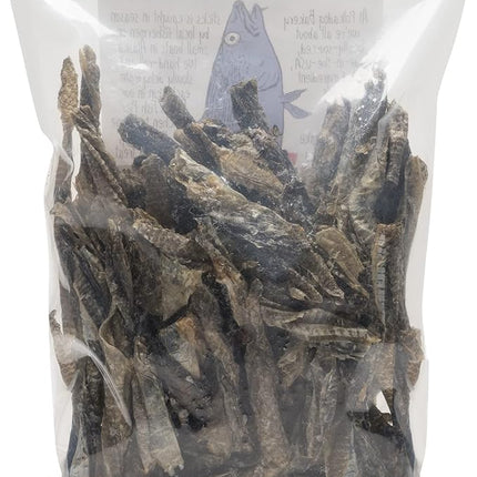Polkadog Cod Skins for Dogs (12oz Shortie) - Single Ingredient, Wild-Caught Fish Skin Dog Treats for All Breeds – High in Lean Protein & Omega-3. Hypoallergenic, Grain Free. Handcrafted & Made in USA