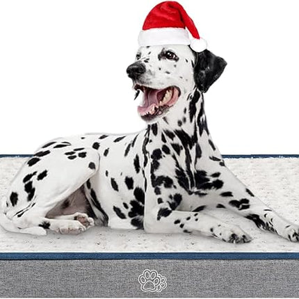 EMPSIGN Reversible Cool and Warm Dog Bed for Crate Pad, Pet Beds with Washable and Removable Cover, Dogs Crate Beds Sleeping Mats, Beds for Dog Crate for Large Medium Small Dogs, Grey