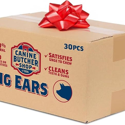 Pig Ears for Dogs, Always USA Made (30-Pack), All Natural, Sourced in USA Pig Ears, Digestible Pork Dog Chew Treat