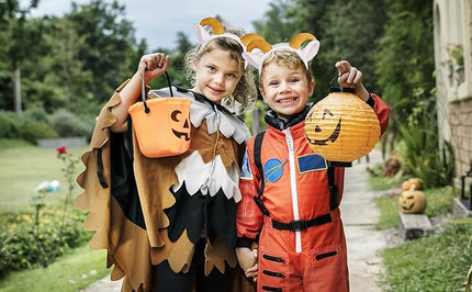 Beviliu Goat Ears Headband with Ram Horns, Animals Ears and Horns Headband, Sheep Ears Custome Lamb Ears Headwear for Halloween Christmas Birthday Party Theme Cosplay, 4Pack