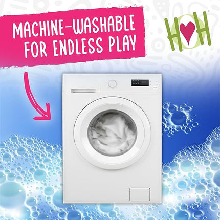 HuggleHounds Plush Dog Toy - Fuzzy Dog Toys, Soft Plush, for Small and Large Breeds with Squeaker - Lester Lamb, Large