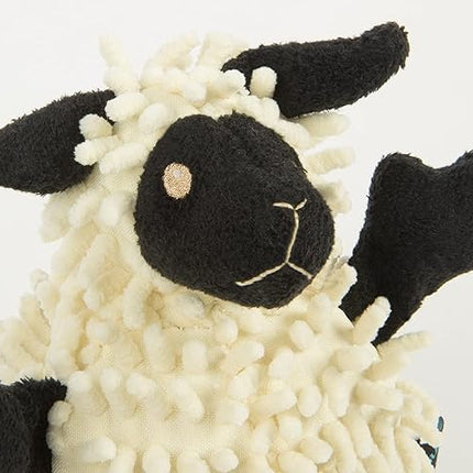 goDog Fuzzy Wuzzy Lamb Squeaky Plush Dog Toy, Chew Guard Technology - Assorted, Small