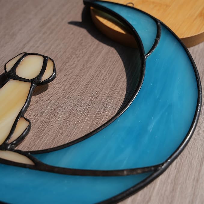 BOXCASA Dog Memorial Gifts for Stained Glass Window Hanging,Suncatcher for Window,Sympathy Gifts for Dog Lovers,Loss of Pet Sympathy Gift,Pet Memorial Gift